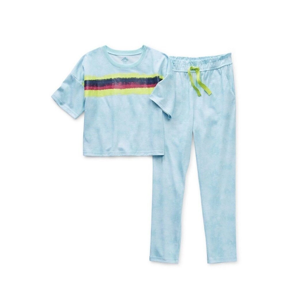 There abouts Girls Pink Pajamas Tie Dye 2 Piece Set Top And Pants Size XS 6X